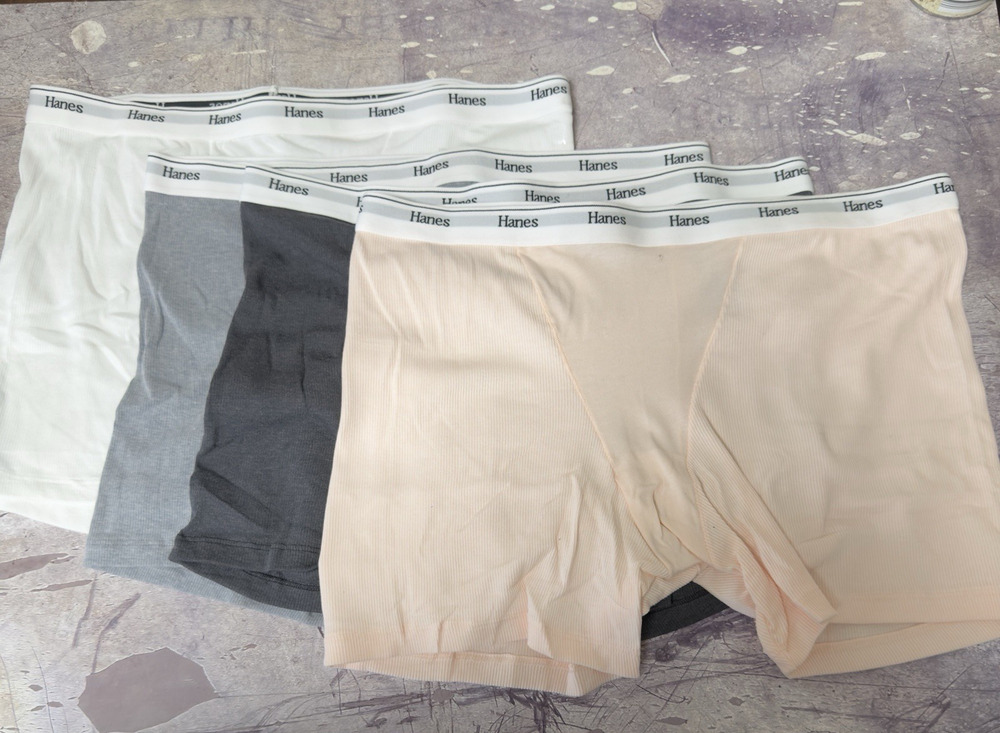 Hanes Original 4-Pair Womens Boxer Brief Underwear Panties Size 2XL